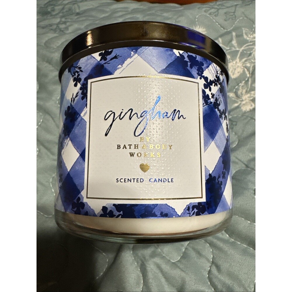 Bath & Body Works Gingham 3-Wick Scented Candle – New